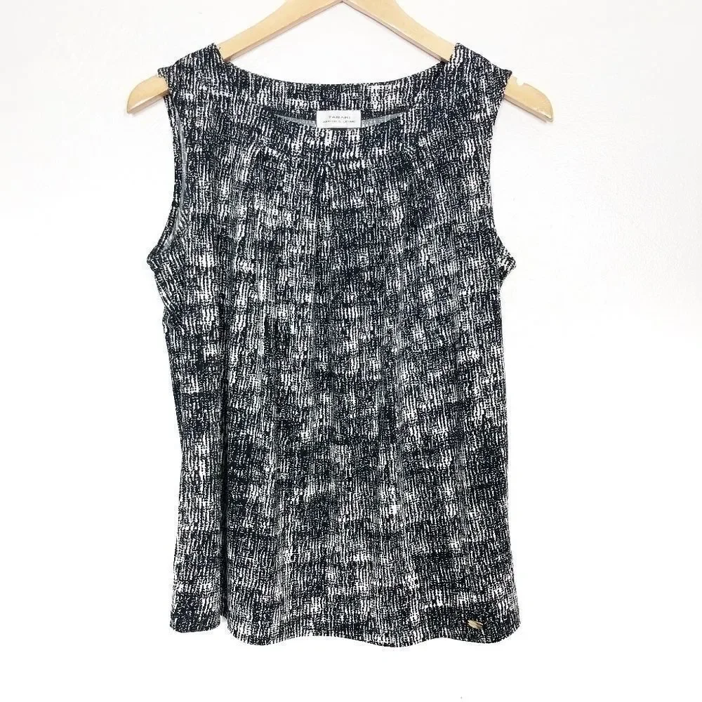 Tahari ASL | Patterned Sleeveless Blouse